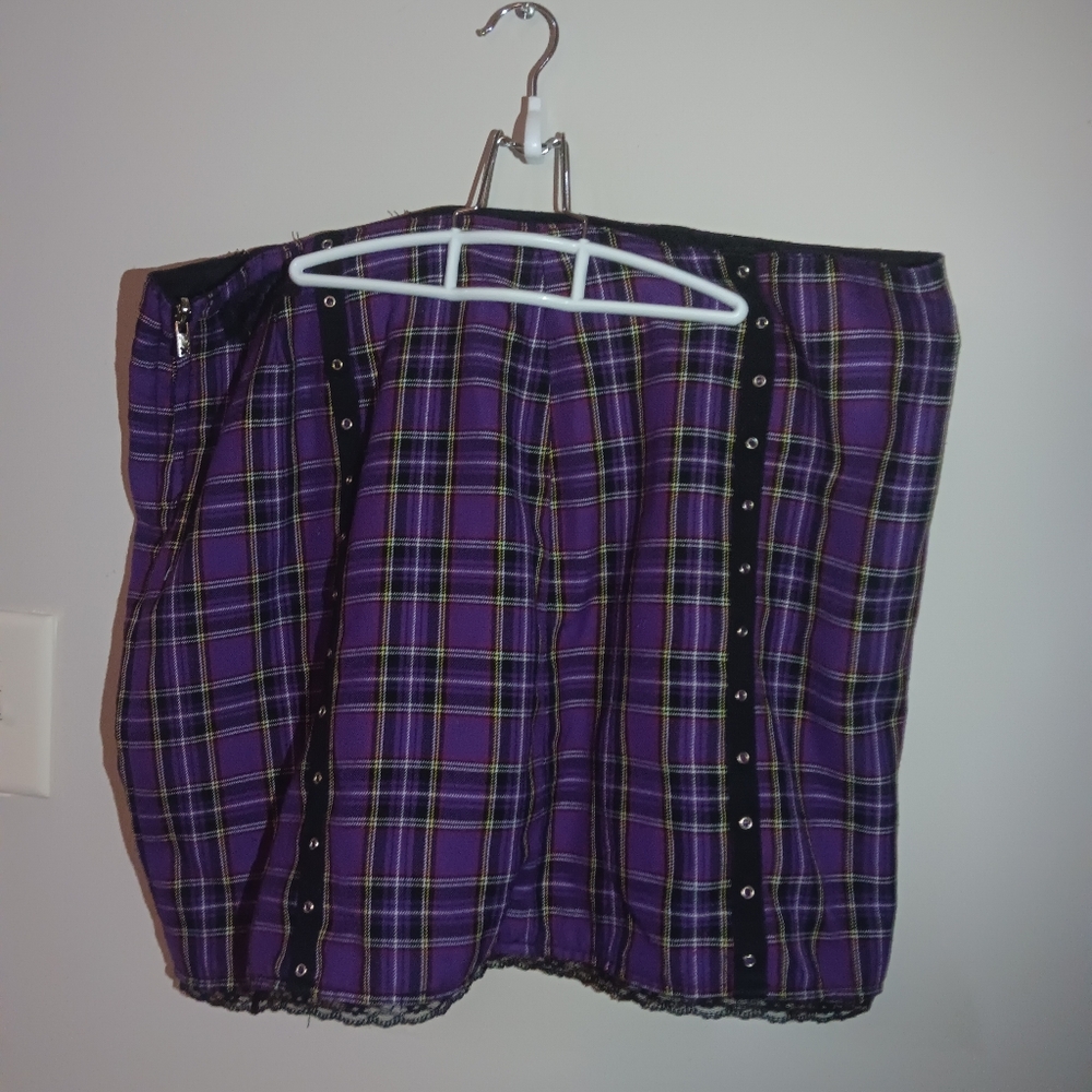 vintage purple plaid TRIPP NYC skirt